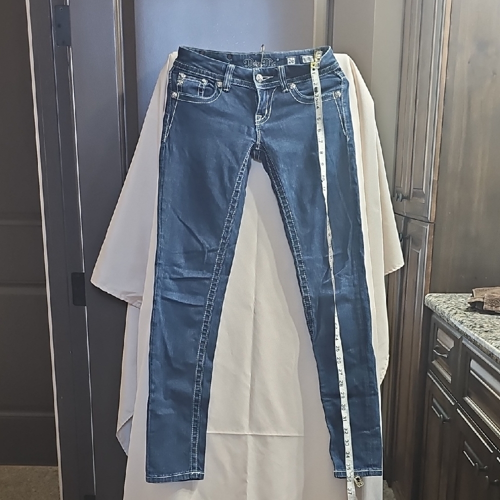 Miss Me Blue Skinny Jeans Medium Wash